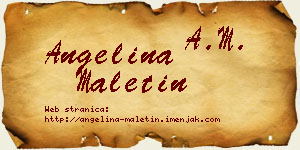 Angelina Maletin vizit kartica